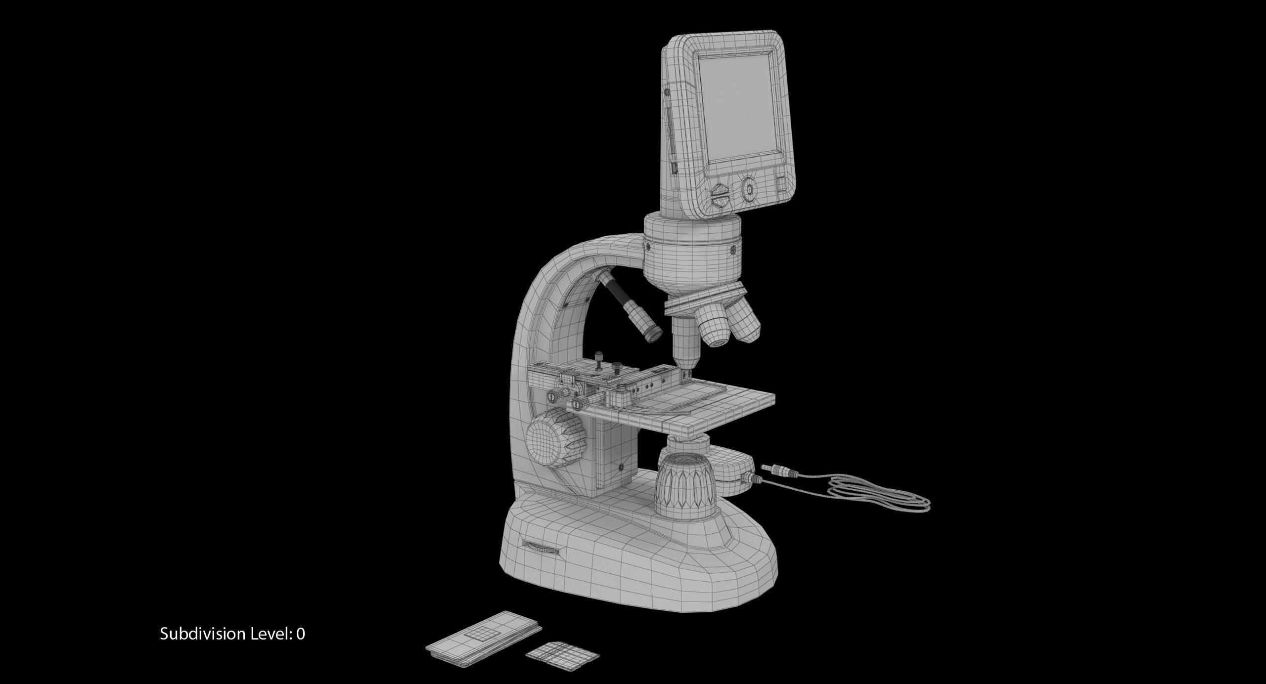 LCD Digital Microscope Celestron Low-poly 3D model_25