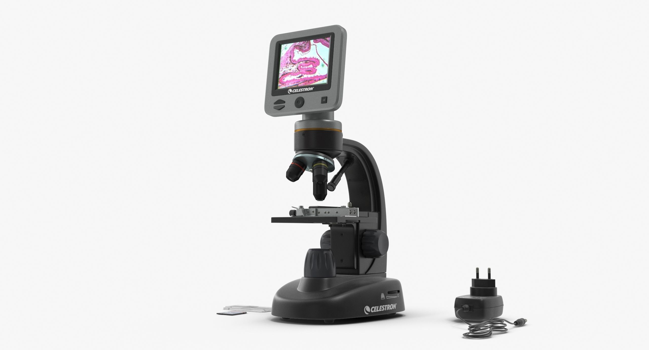 LCD Digital Microscope Celestron Low-poly 3D model_3