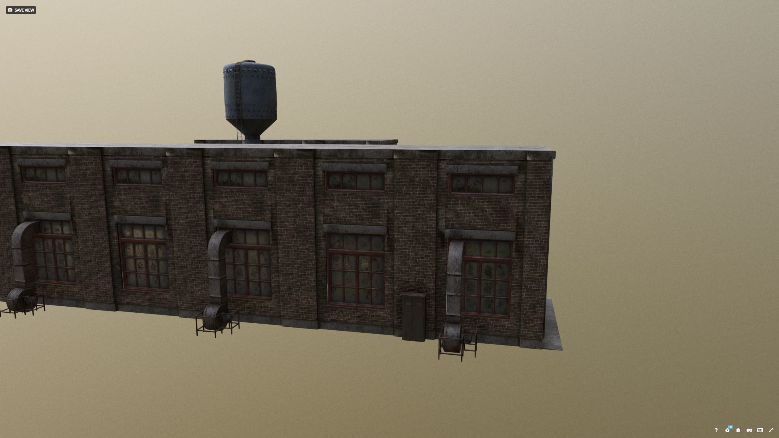 Warehouse with waterpumphouse pack 3D model_15