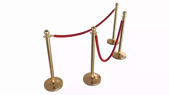 Barrier post classic with velvet rope