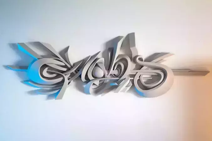 GENGHIS 3D GRAFFITI WALL ART 3D print model