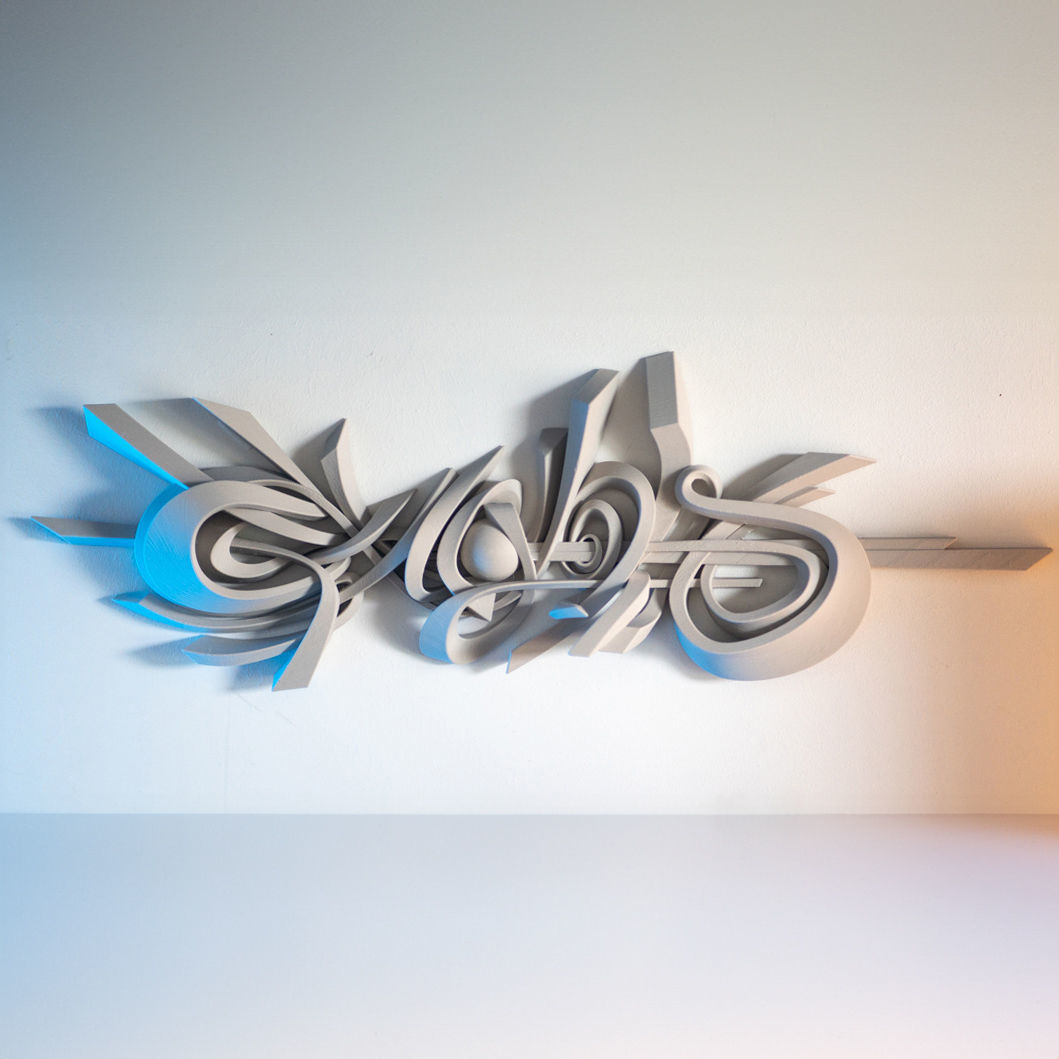 GENGHIS 3D GRAFFITI WALL ART 3D print model_2