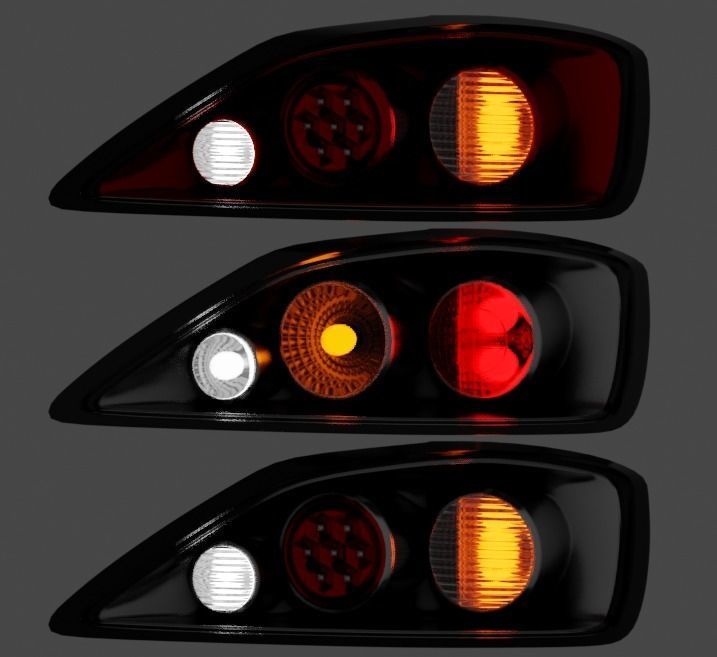 S15 Jun Yan Taillights Low-poly 3D model_5