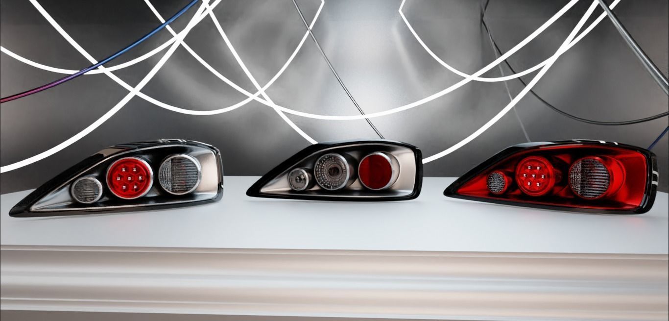 S15 Jun Yan Taillights Low-poly 3D model_1