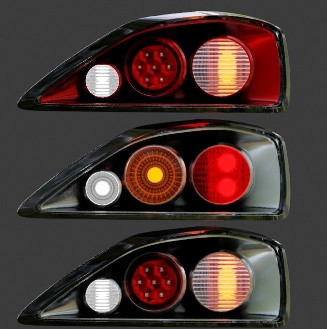 S15 Jun Yan Taillights Low-poly 3D model_4