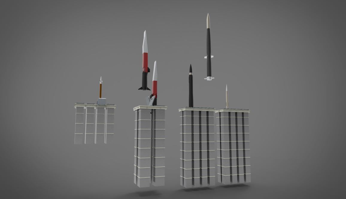 Vertical launcher system ship 3D model_2