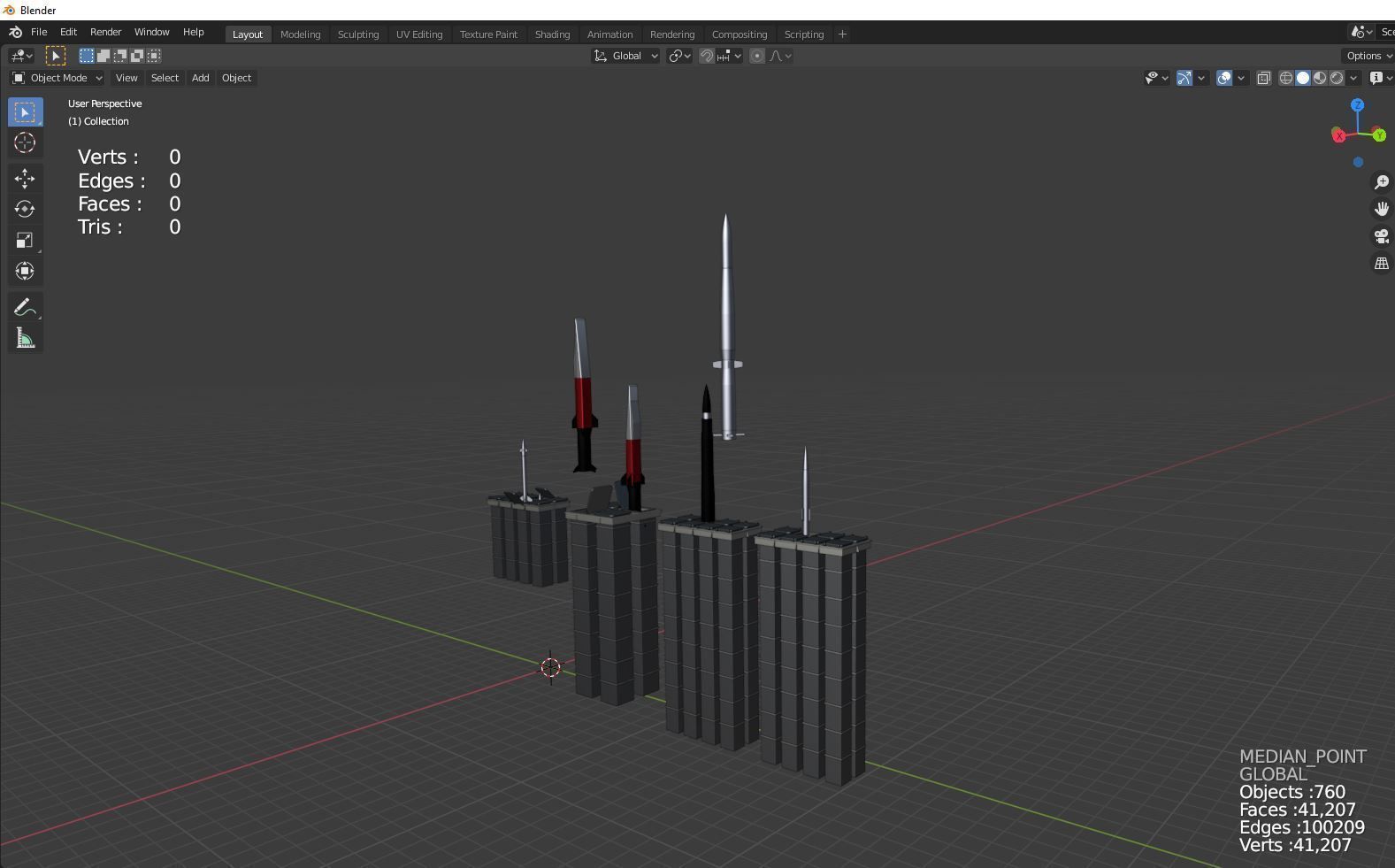 Vertical launcher system ship 3D model_3
