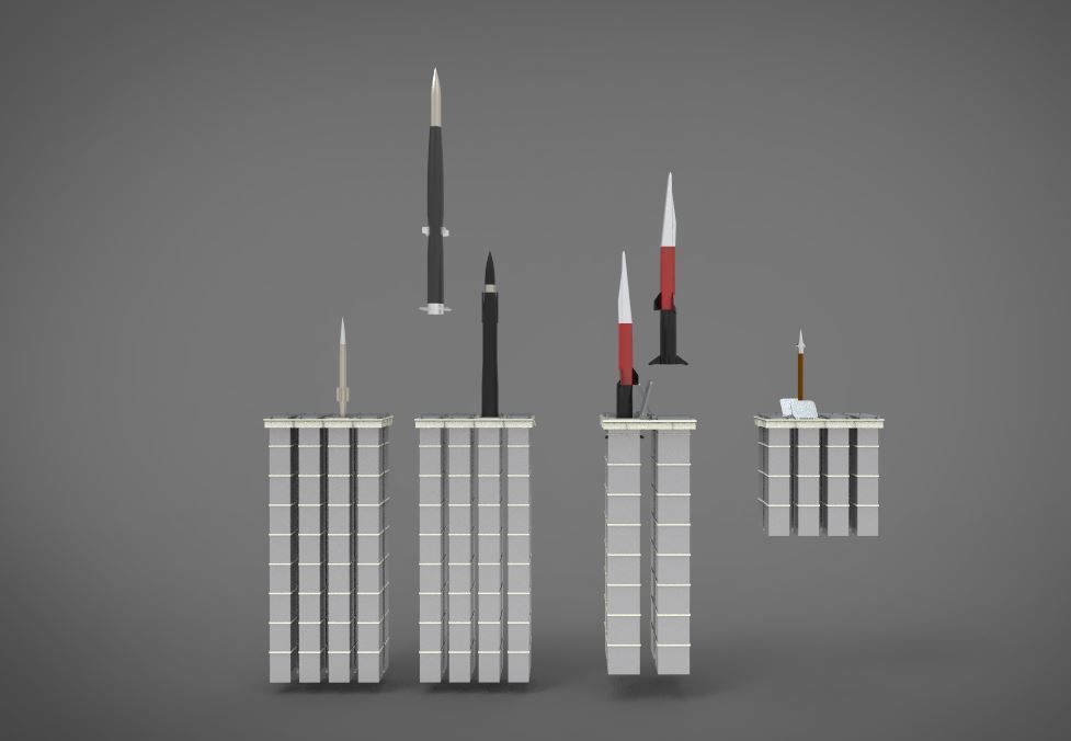 Vertical launcher system ship 3D model_4