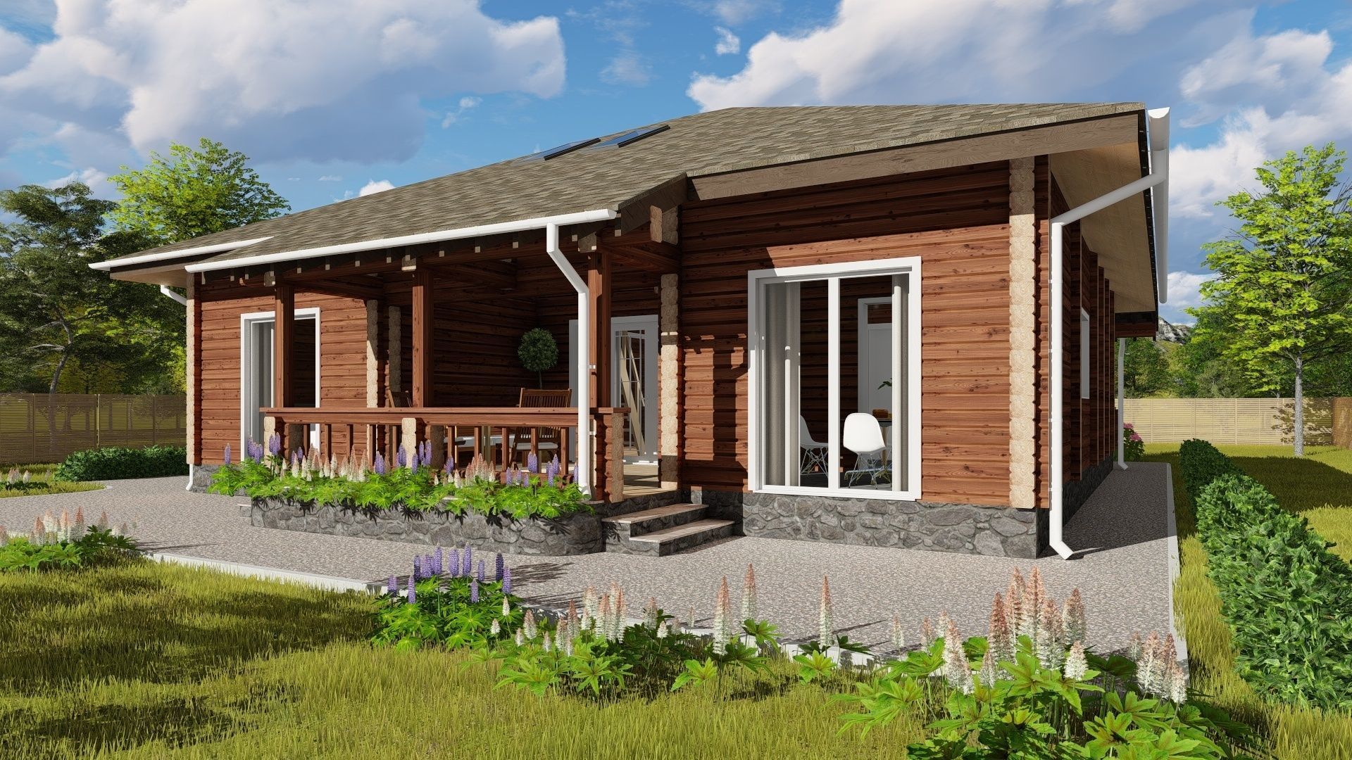 3D model of a wooden house 3D model_2