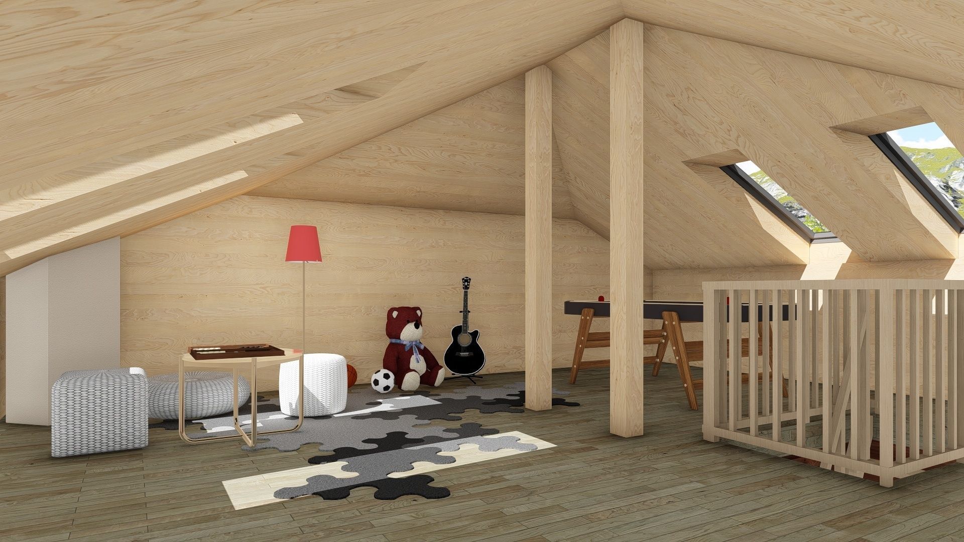 3D model of a wooden house 3D model_10