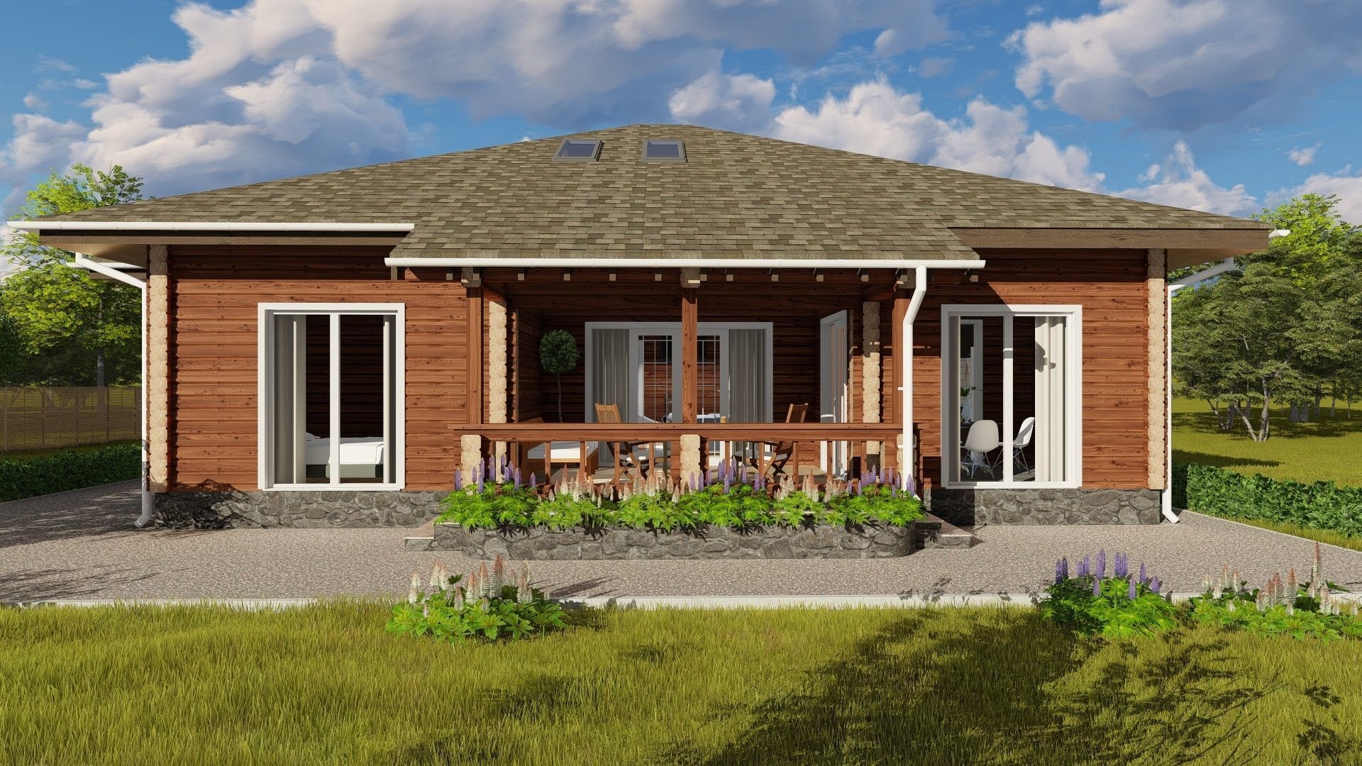 3D model of a wooden house 3D model_6