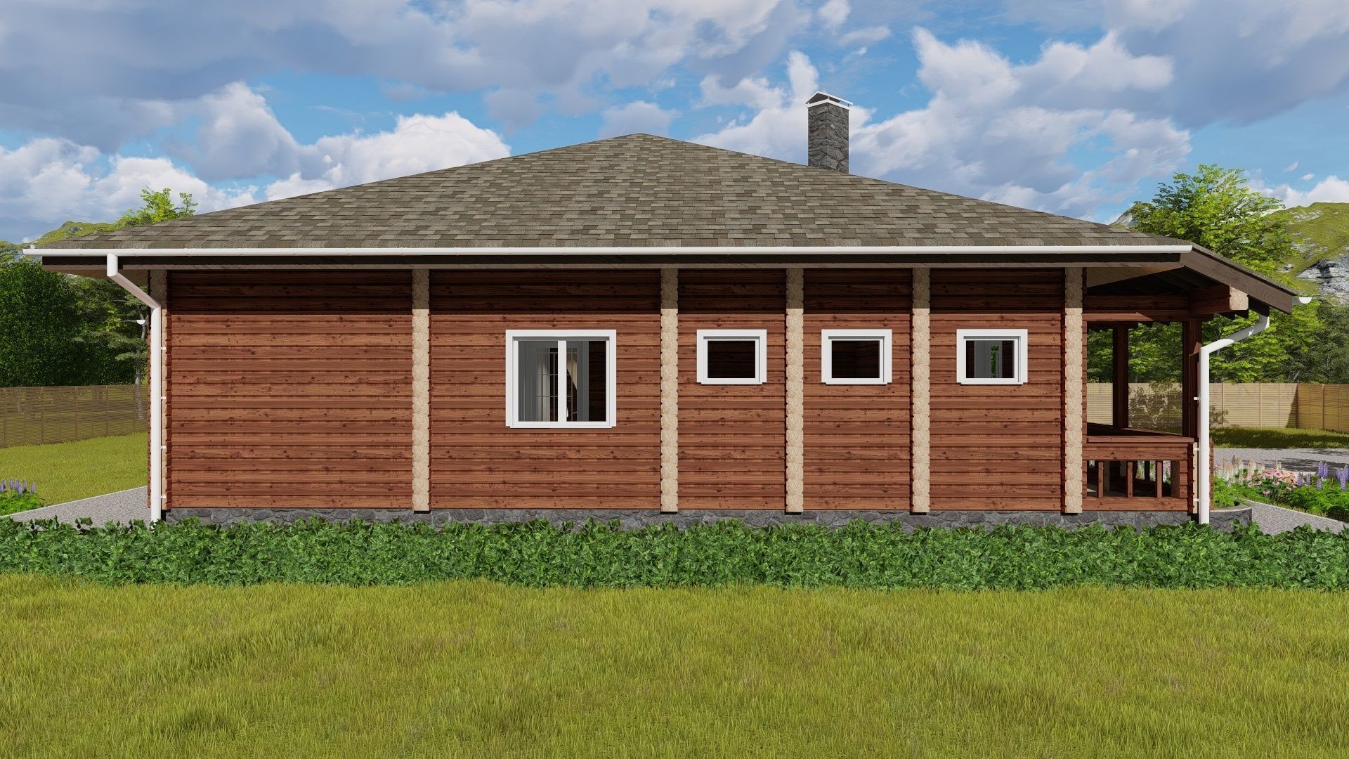 3D model of a wooden house 3D model_7