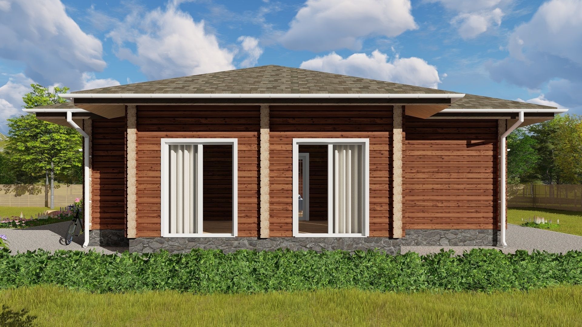 3D model of a wooden house 3D model_5