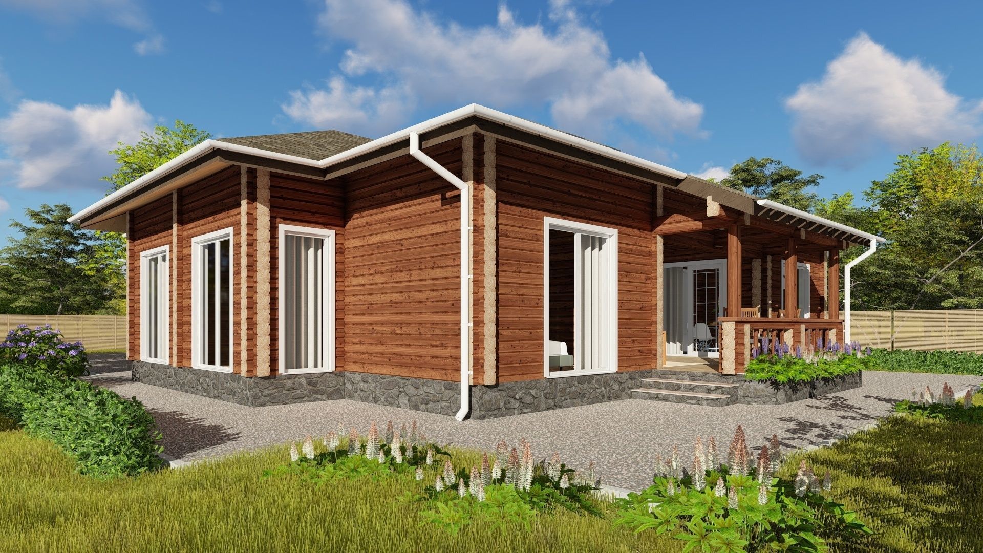 3D model of a wooden house 3D model_1