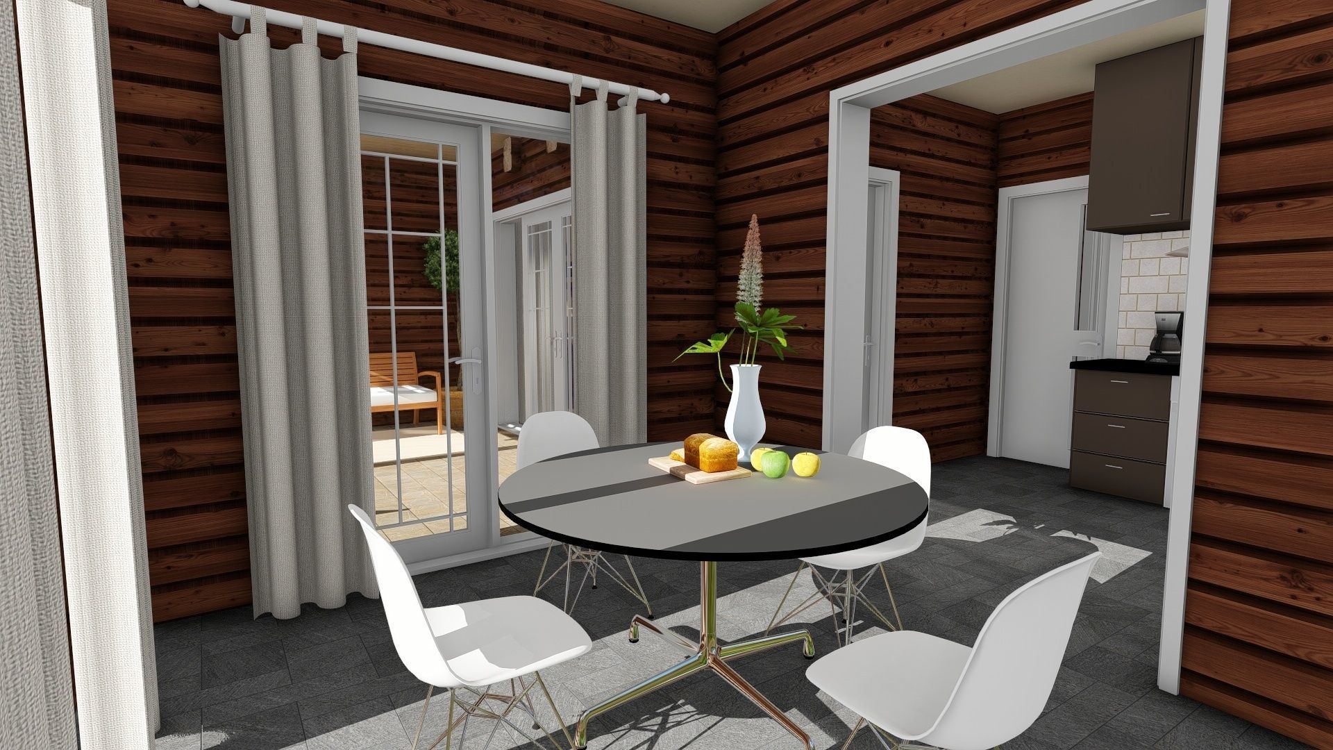 3D model of a wooden house 3D model_9