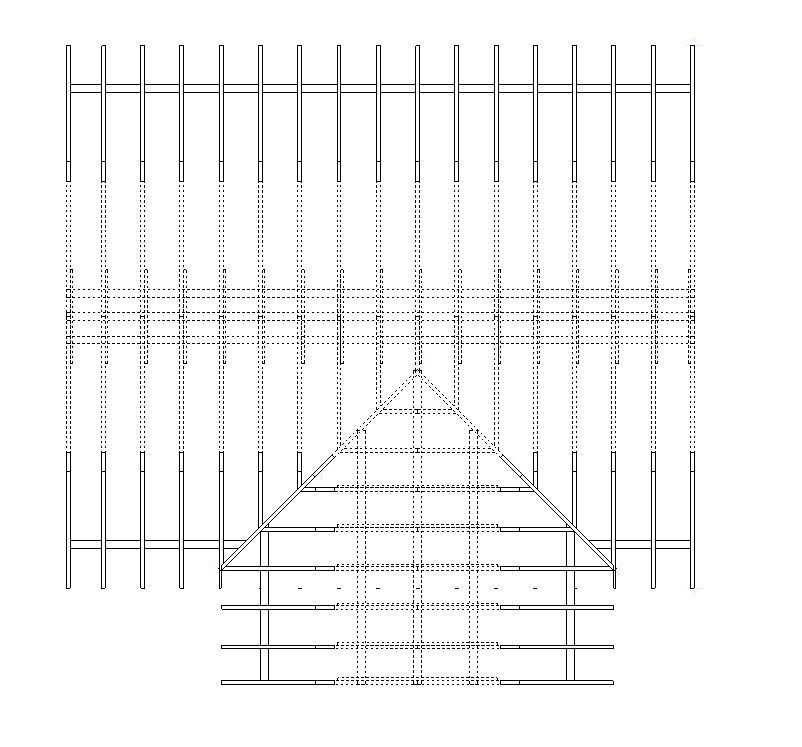 Revit Family Rafter Roof Parametric Timber Structure 3D model_7