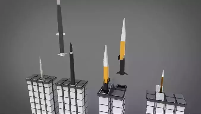 Vertical launcher system ship 3D model