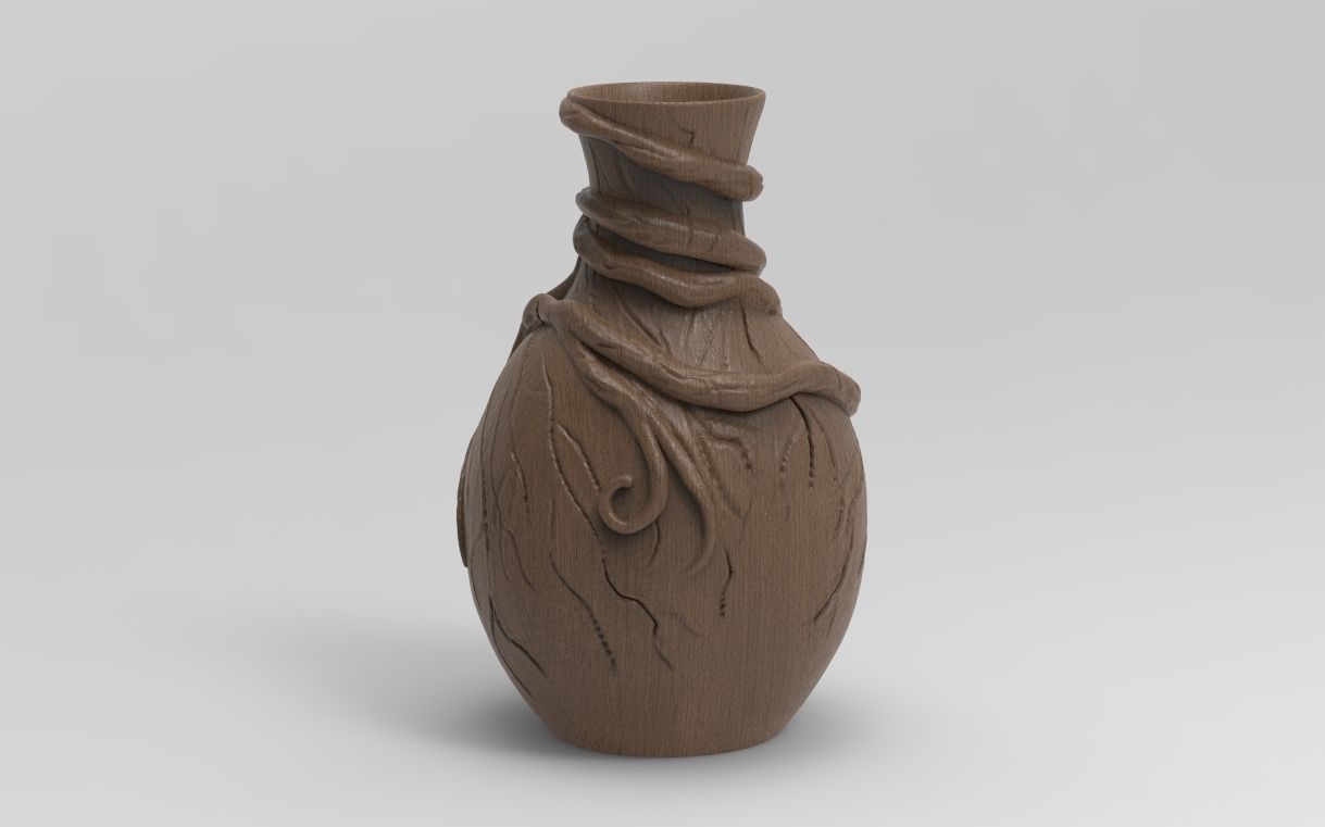 TREE ROOTS VASE 3D print model_1