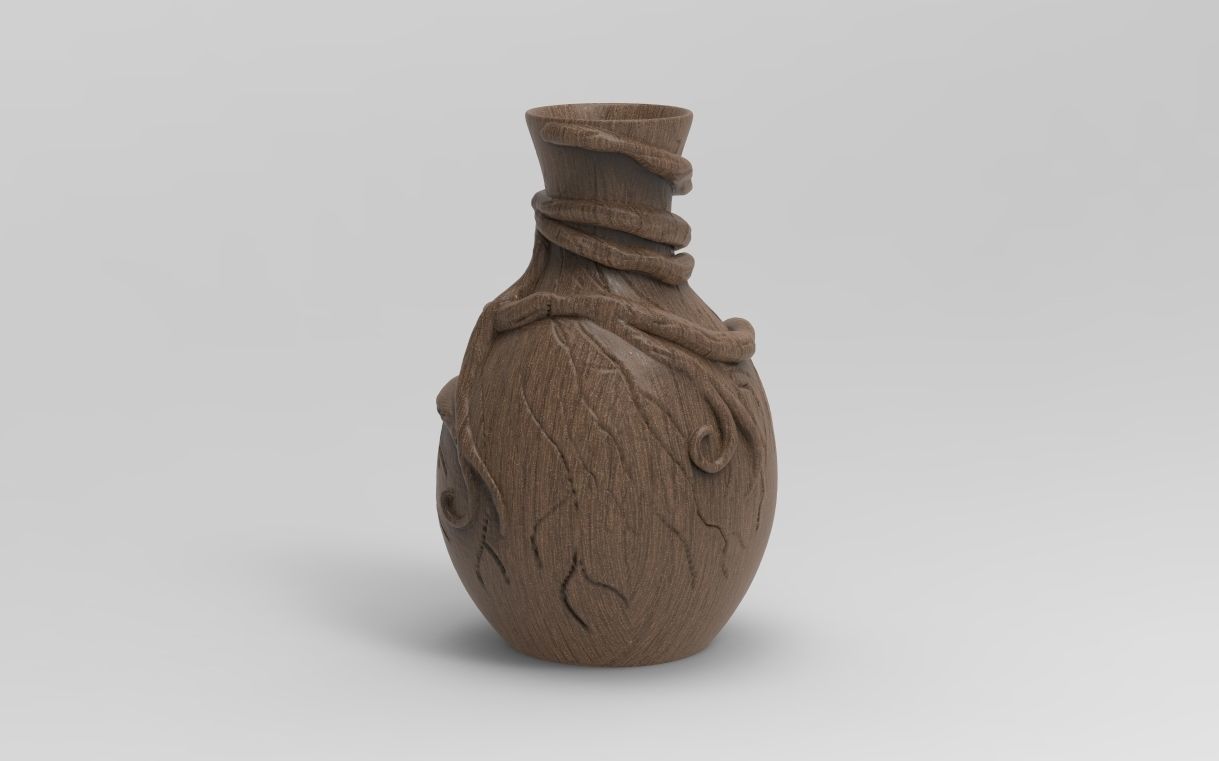 TREE ROOTS VASE 3D print model_3