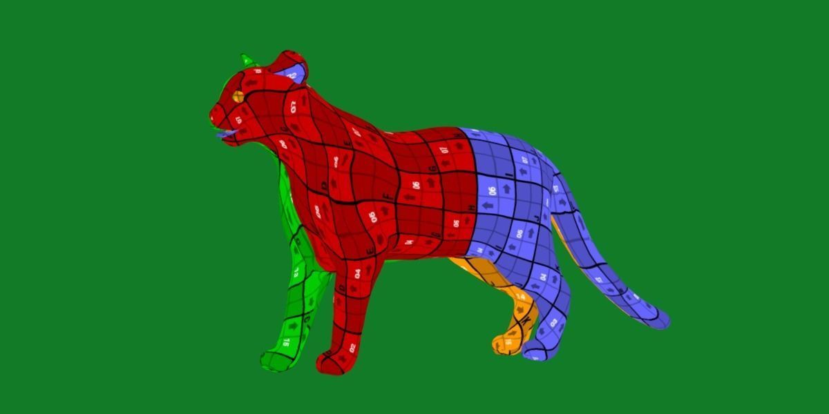 American Margay Wild Cat Low-poly 3D model_18