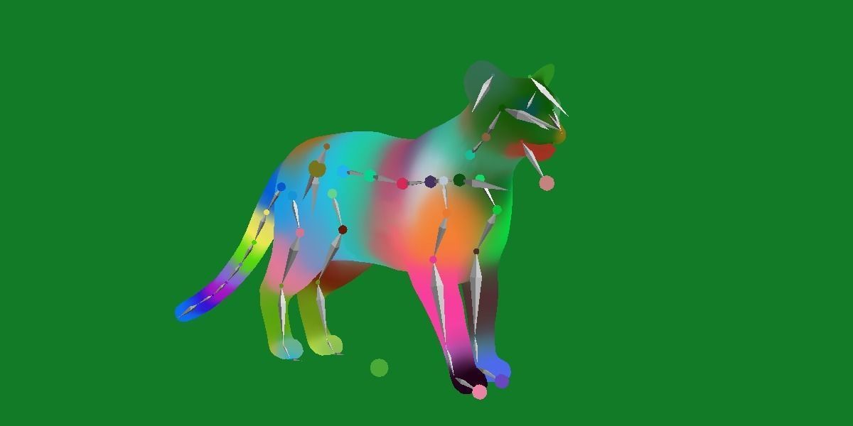 American Margay Wild Cat Low-poly 3D model_26