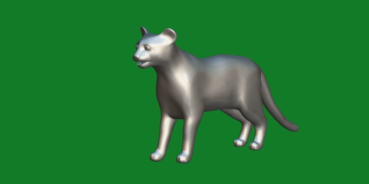American Margay Wild Cat Low-poly 3D model_11