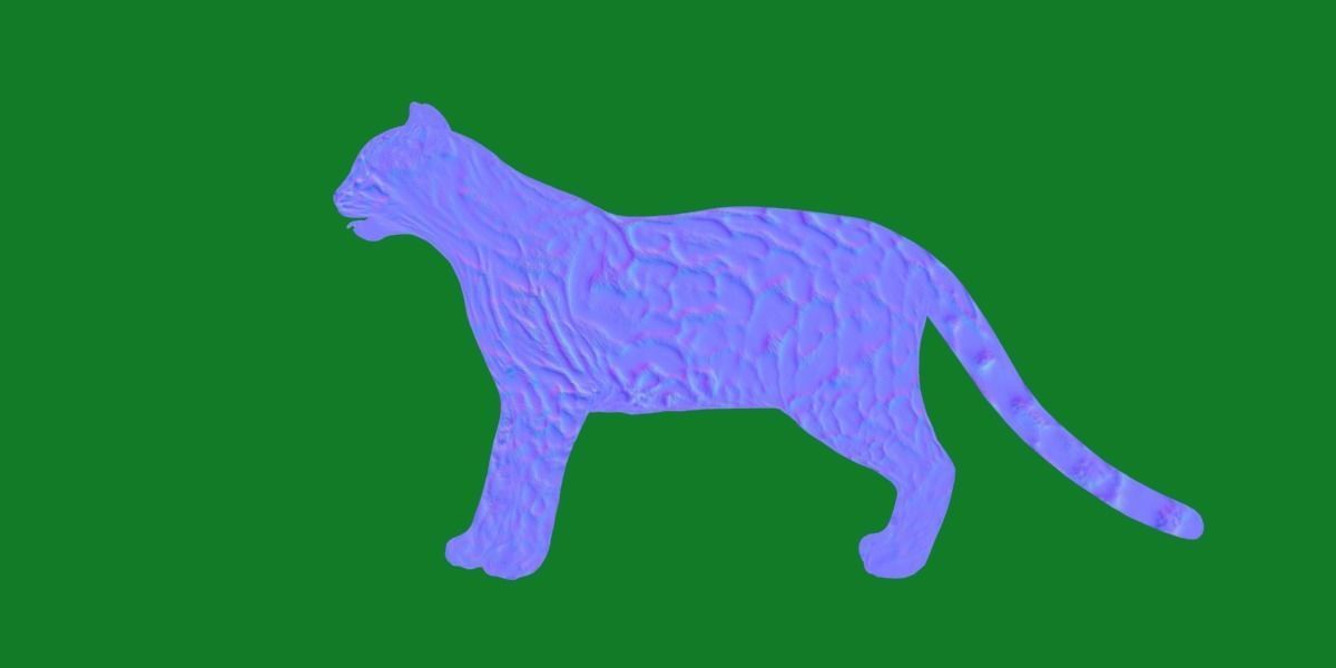 American Margay Wild Cat Low-poly 3D model_8