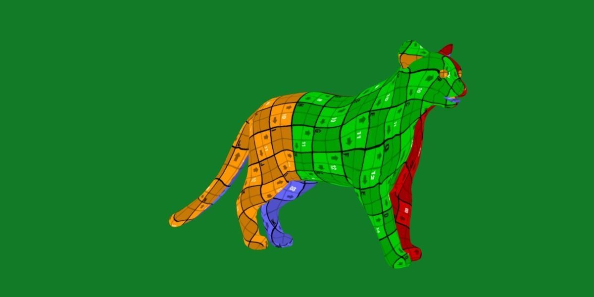 American Margay Wild Cat Low-poly 3D model_16