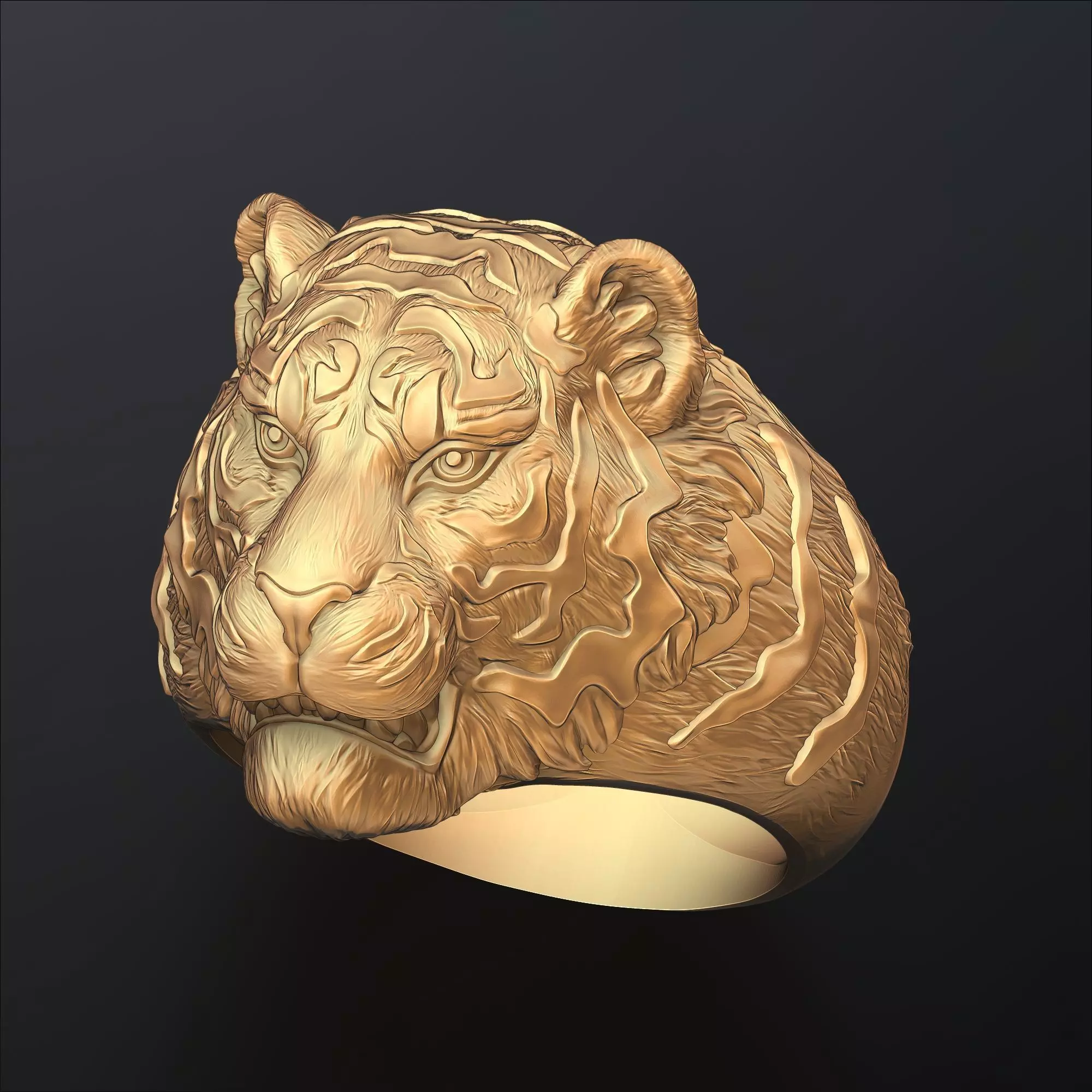 Tiger Ring 3D print model_0