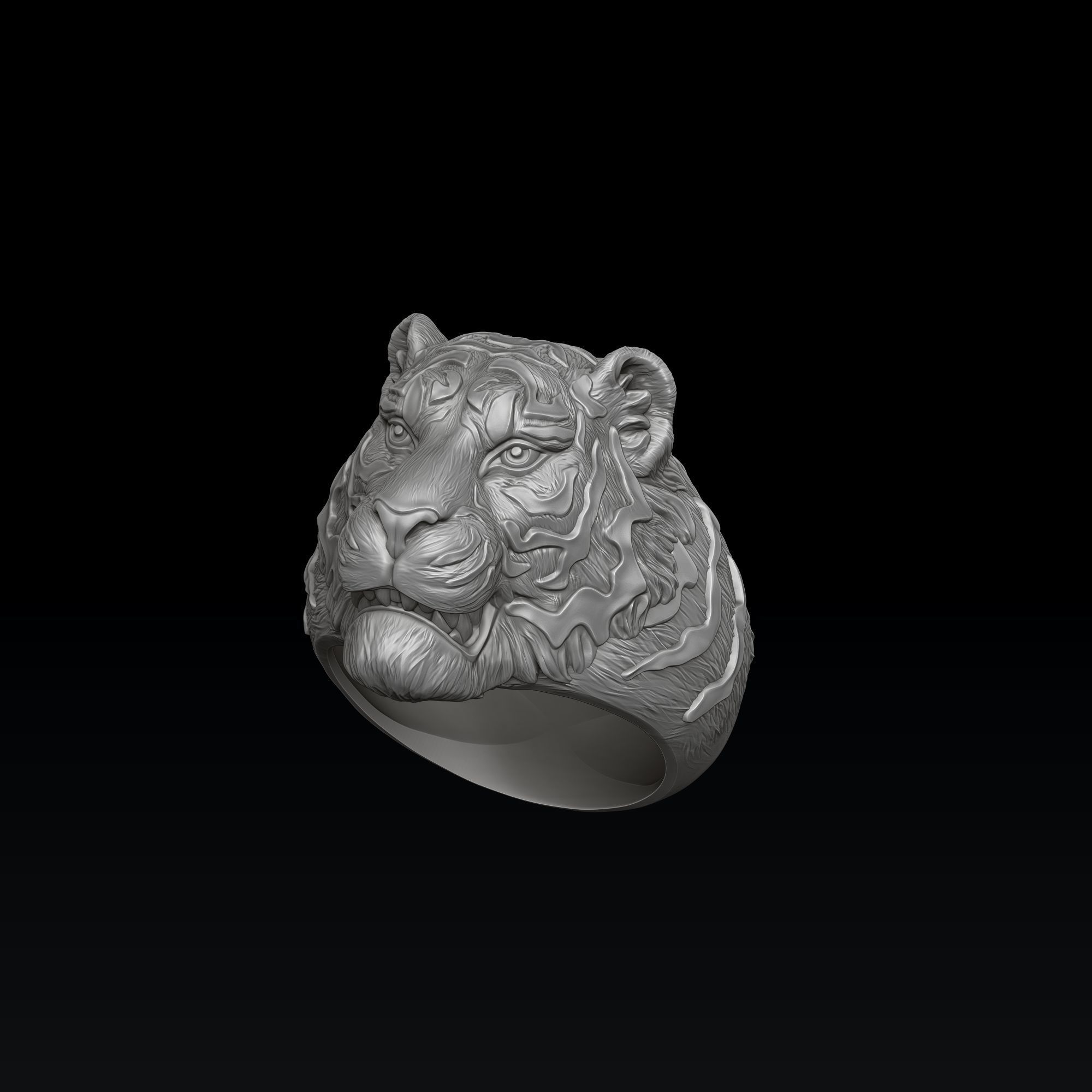 Tiger Ring 3D print model_5