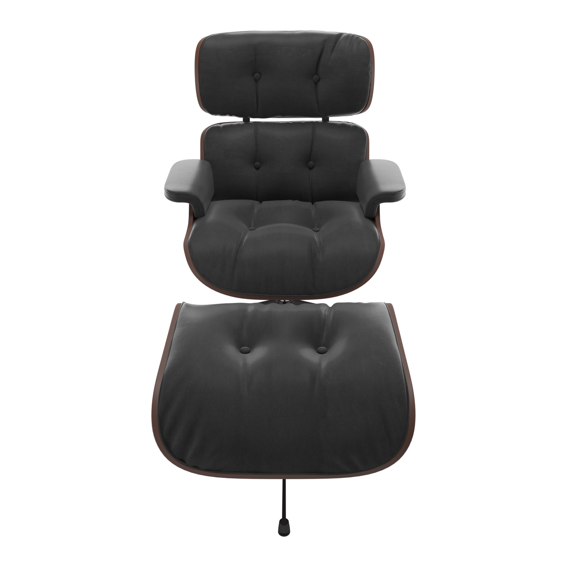 Vitra Eames Lounge Chair  with footstool 3D model_5