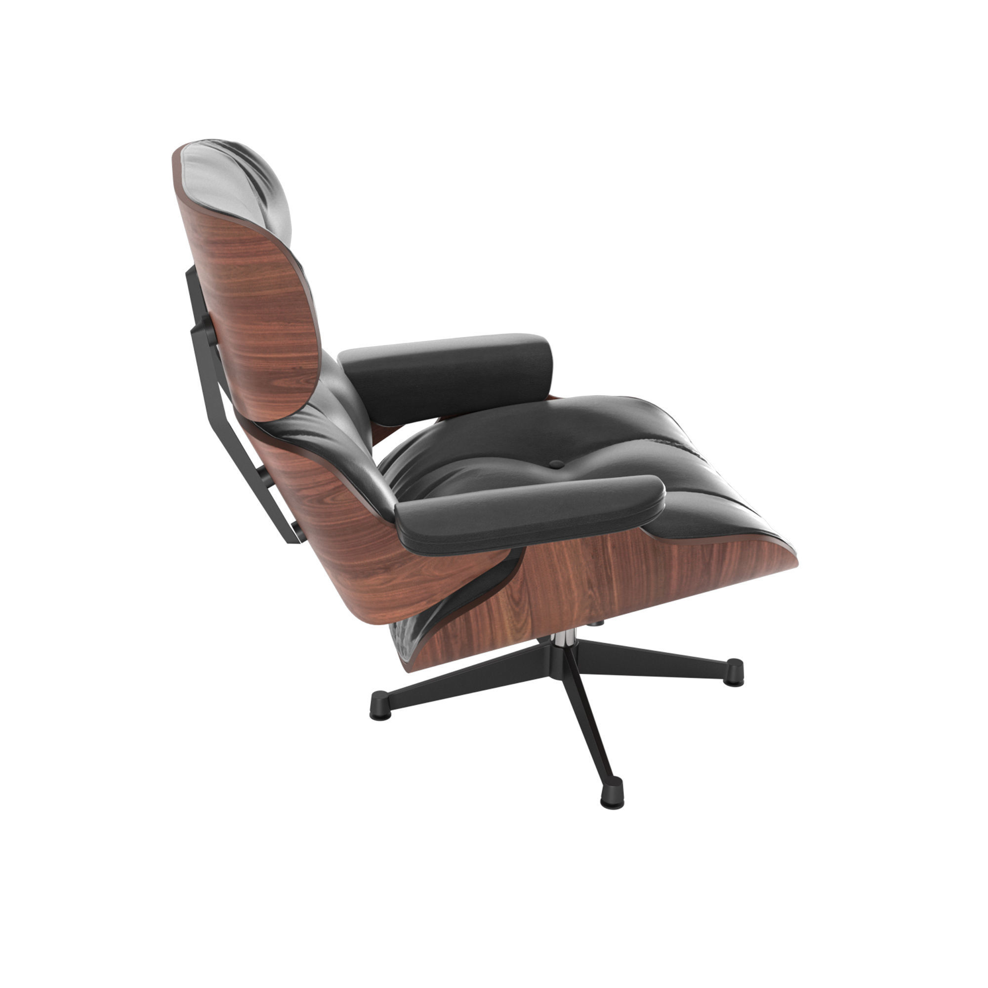 Vitra Eames Lounge Chair  with footstool 3D model_13