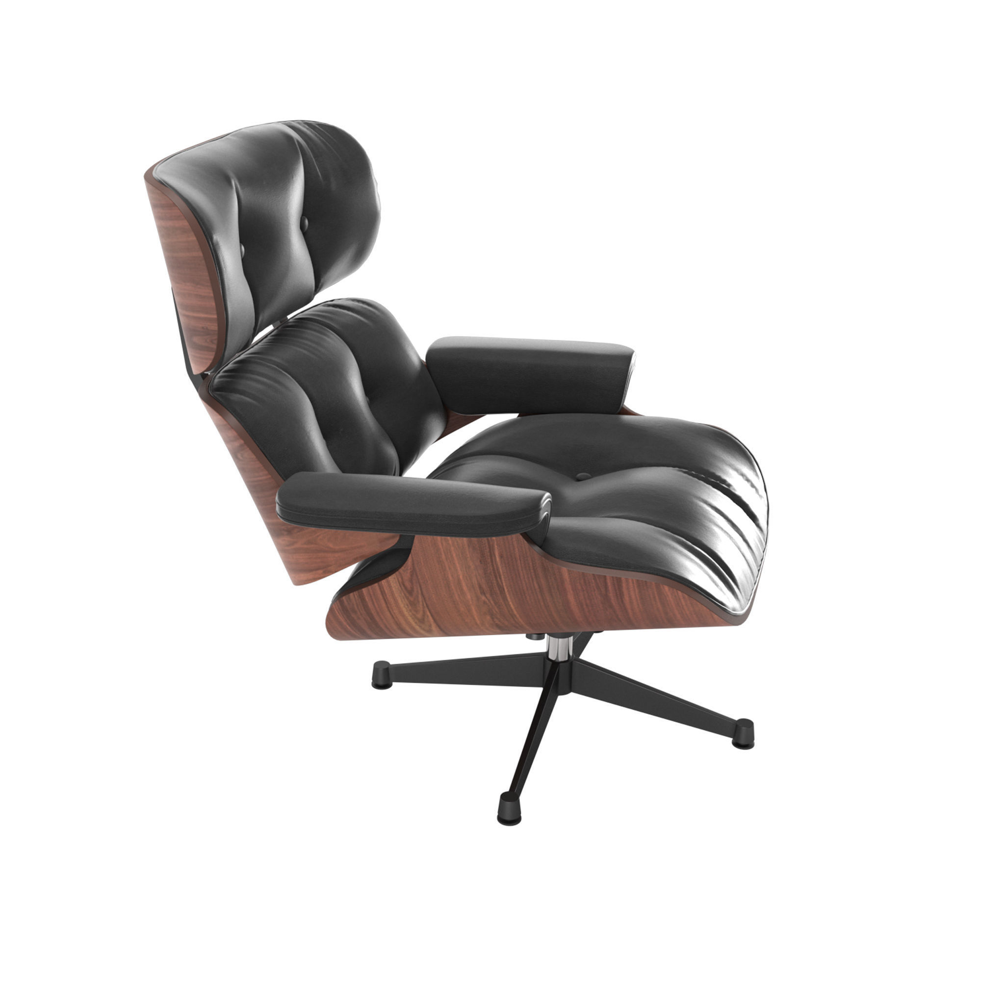 Vitra Eames Lounge Chair  with footstool 3D model_14