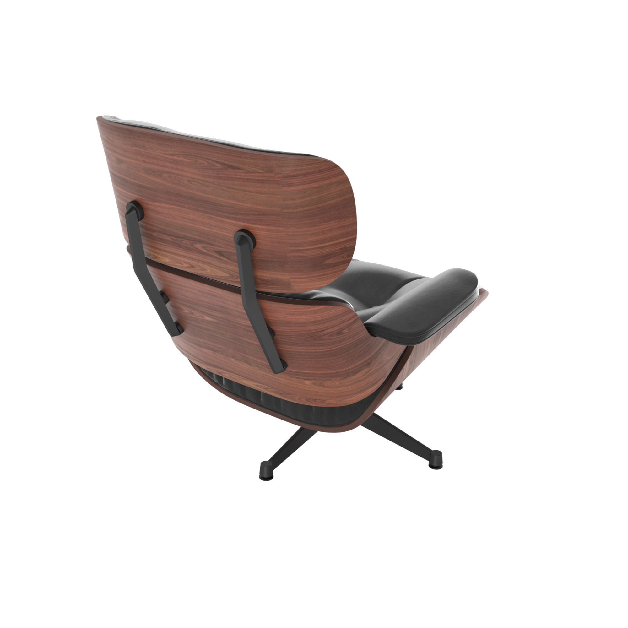 Vitra Eames Lounge Chair  with footstool 3D model_12