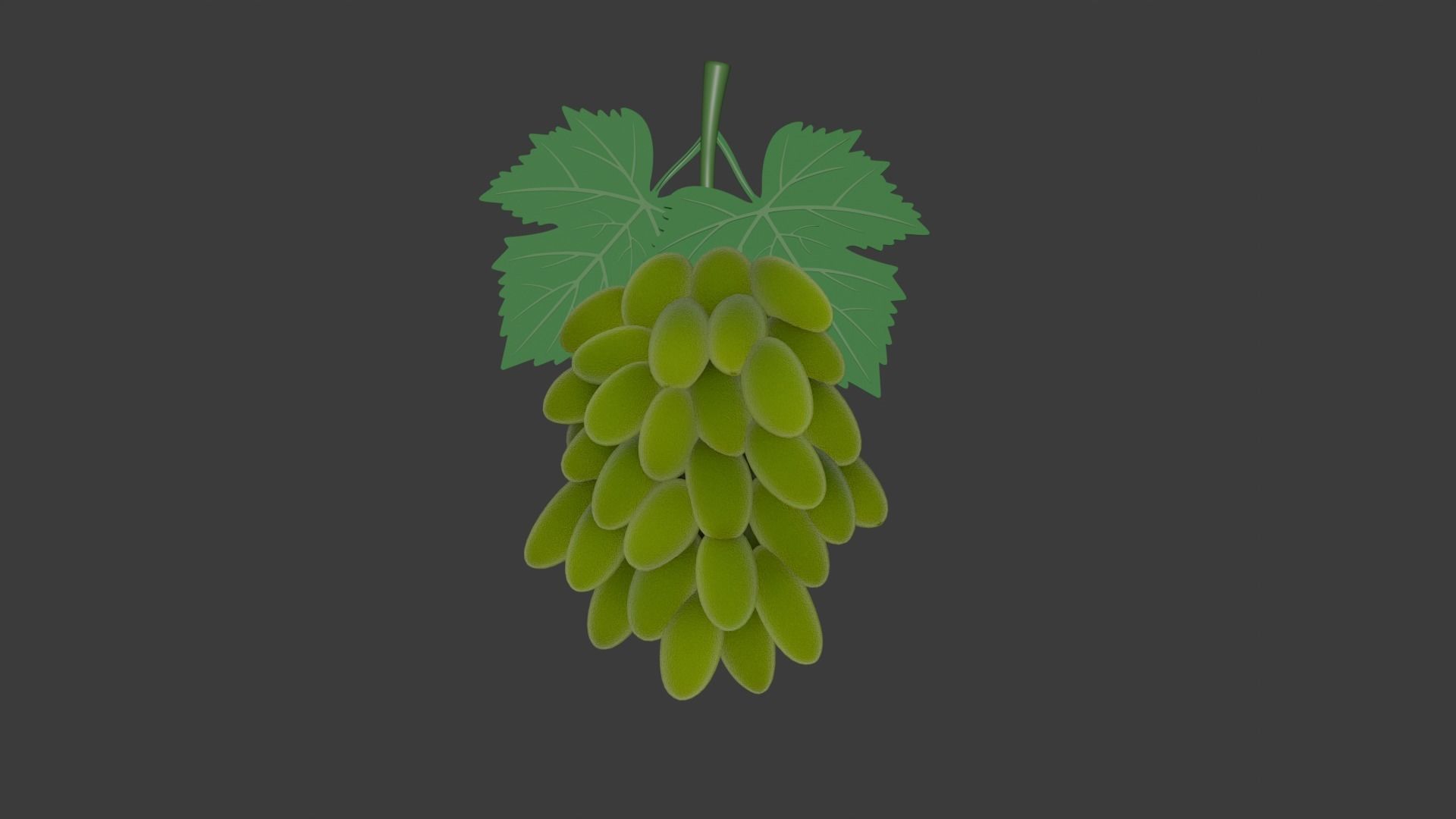 Grapes model 3D Low-poly 3D model_1