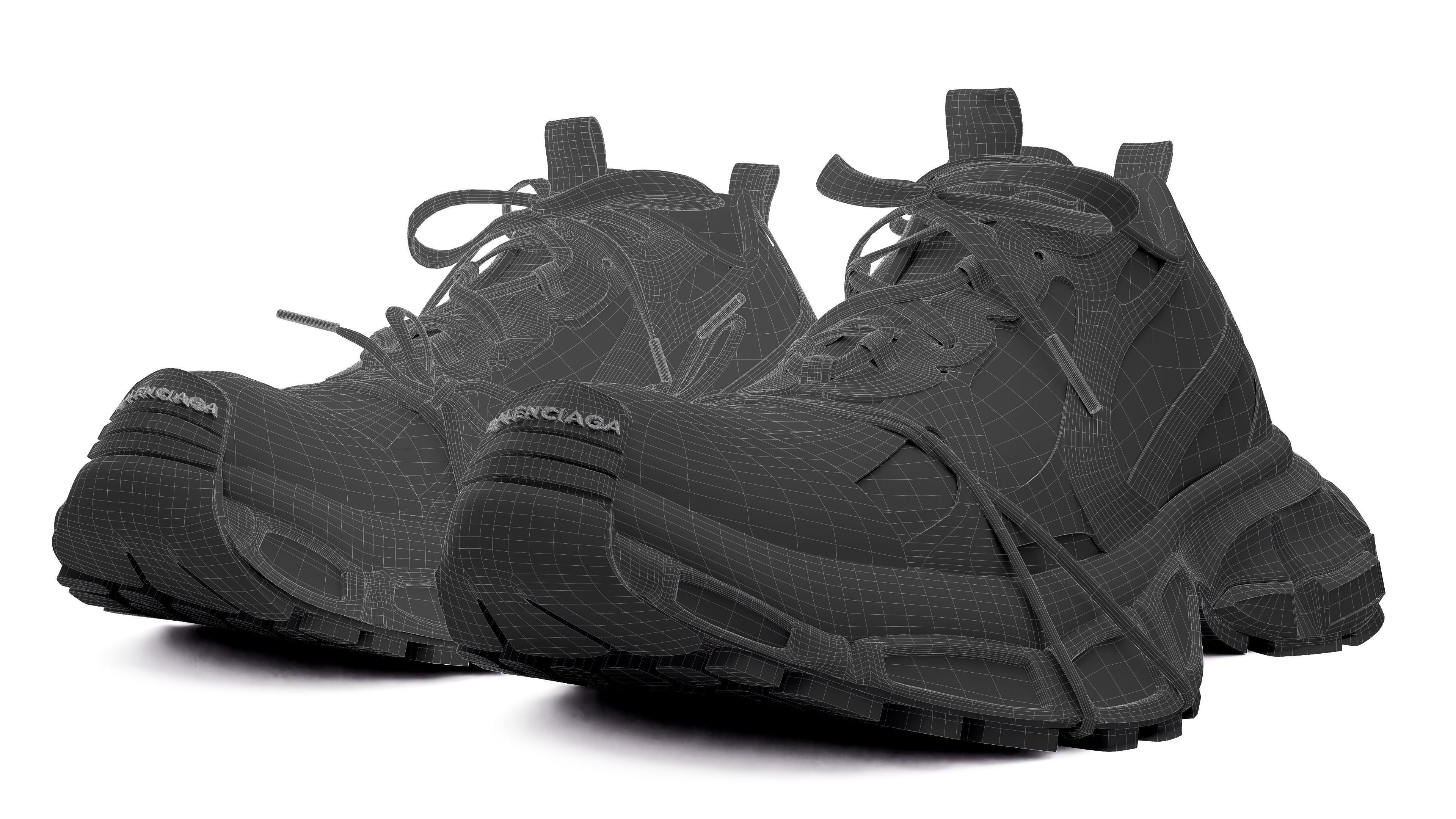 Balenciaga  3XL Low-poly 3D model_7