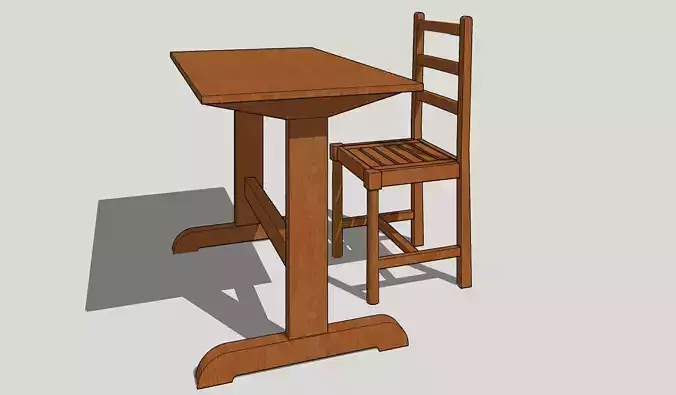 Table and chair