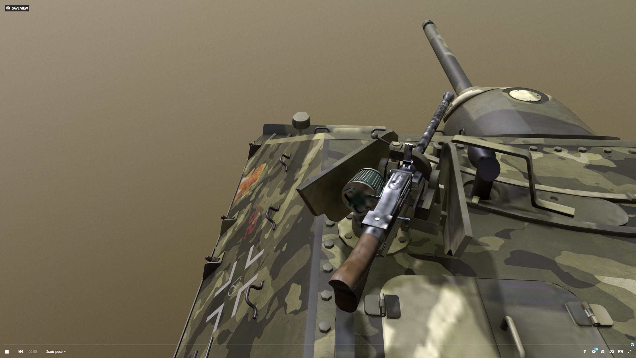 Jagdpanzer 38 - Hetzer sommer Leibstandarte 3D model_9