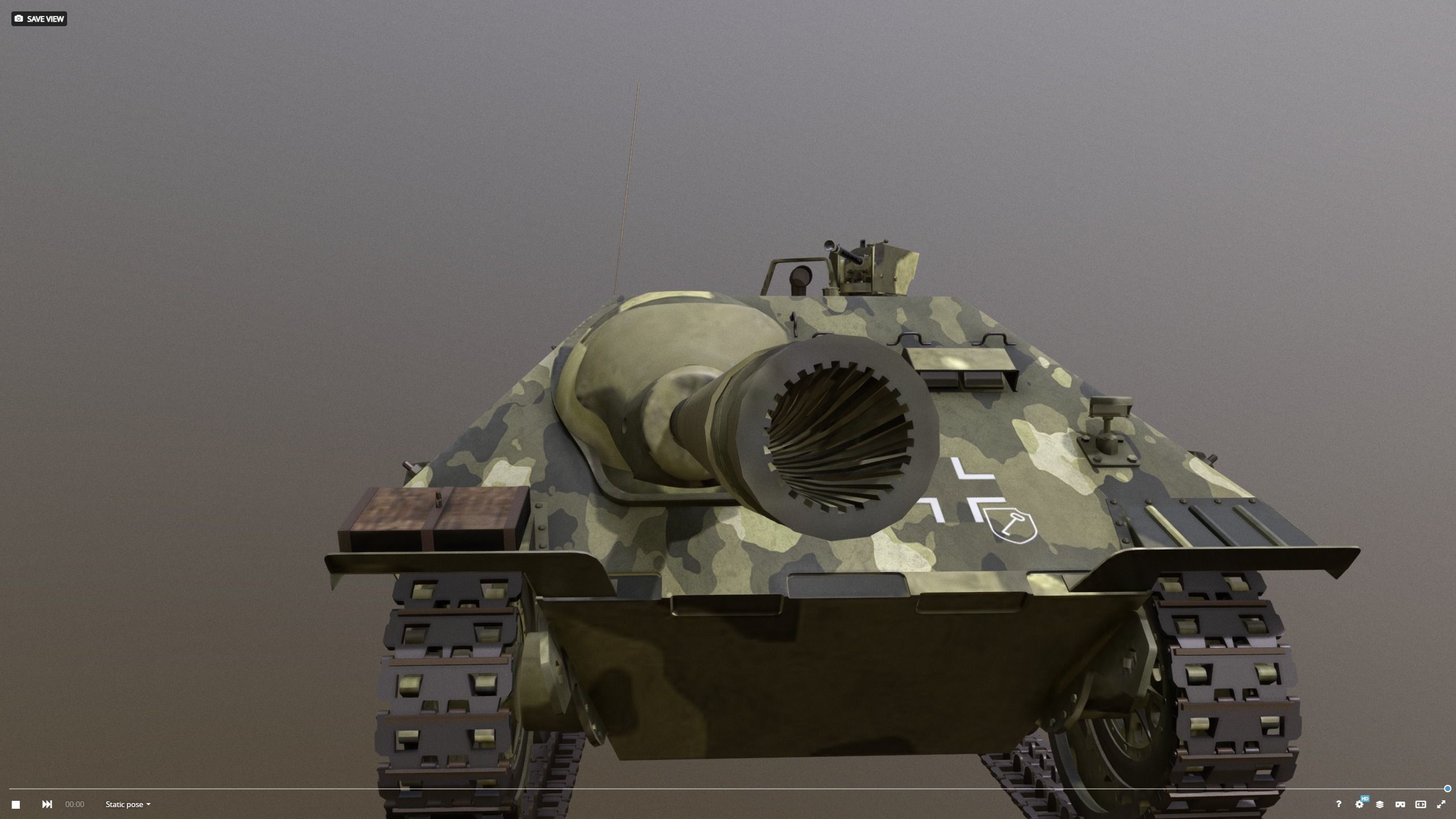 Jagdpanzer 38 - Hetzer sommer Leibstandarte 3D model_11