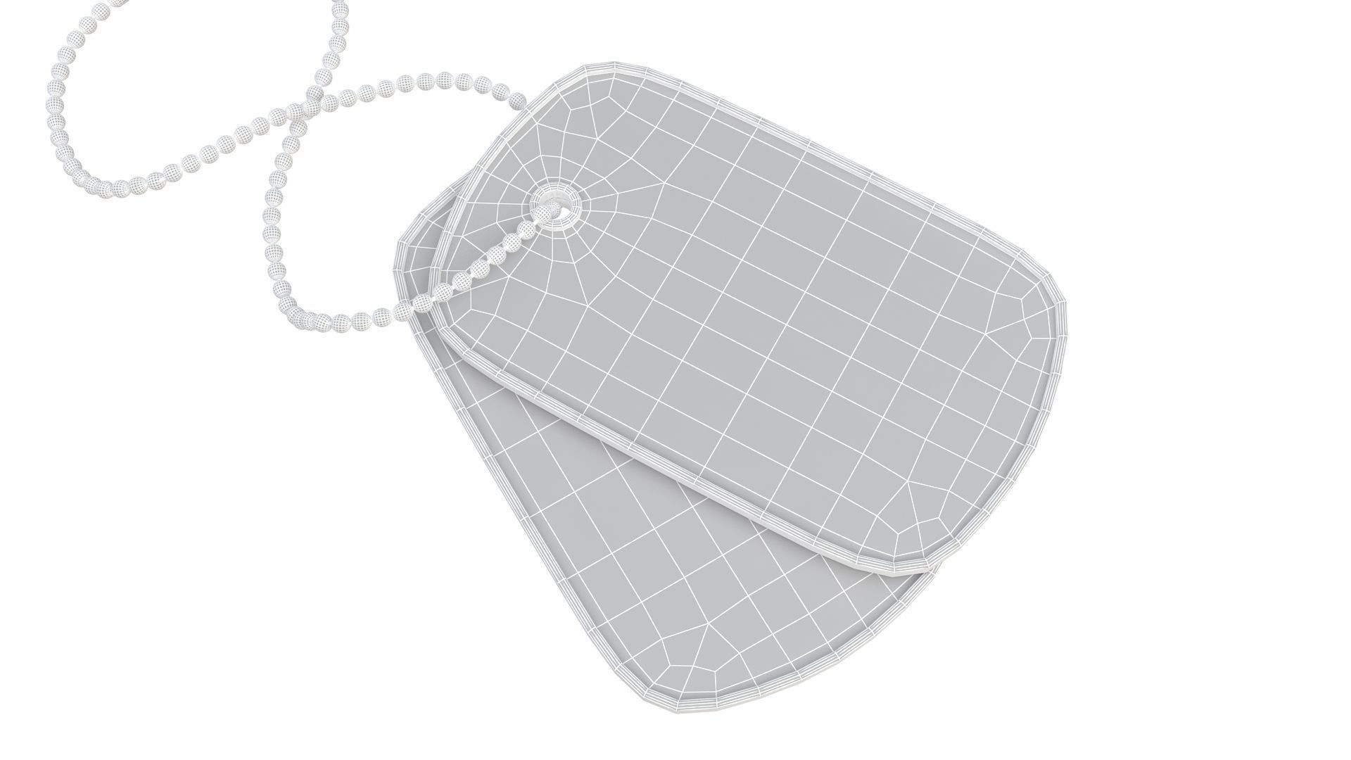 Silver Dog Tags 3D model_9