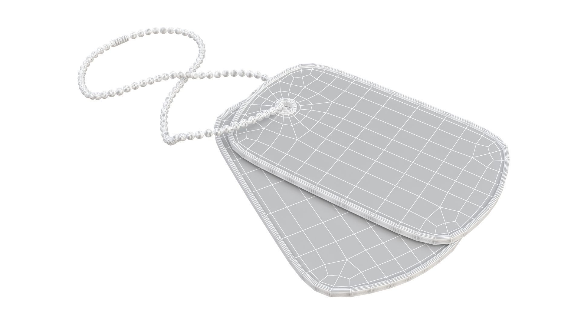 Silver Dog Tags 3D model_6