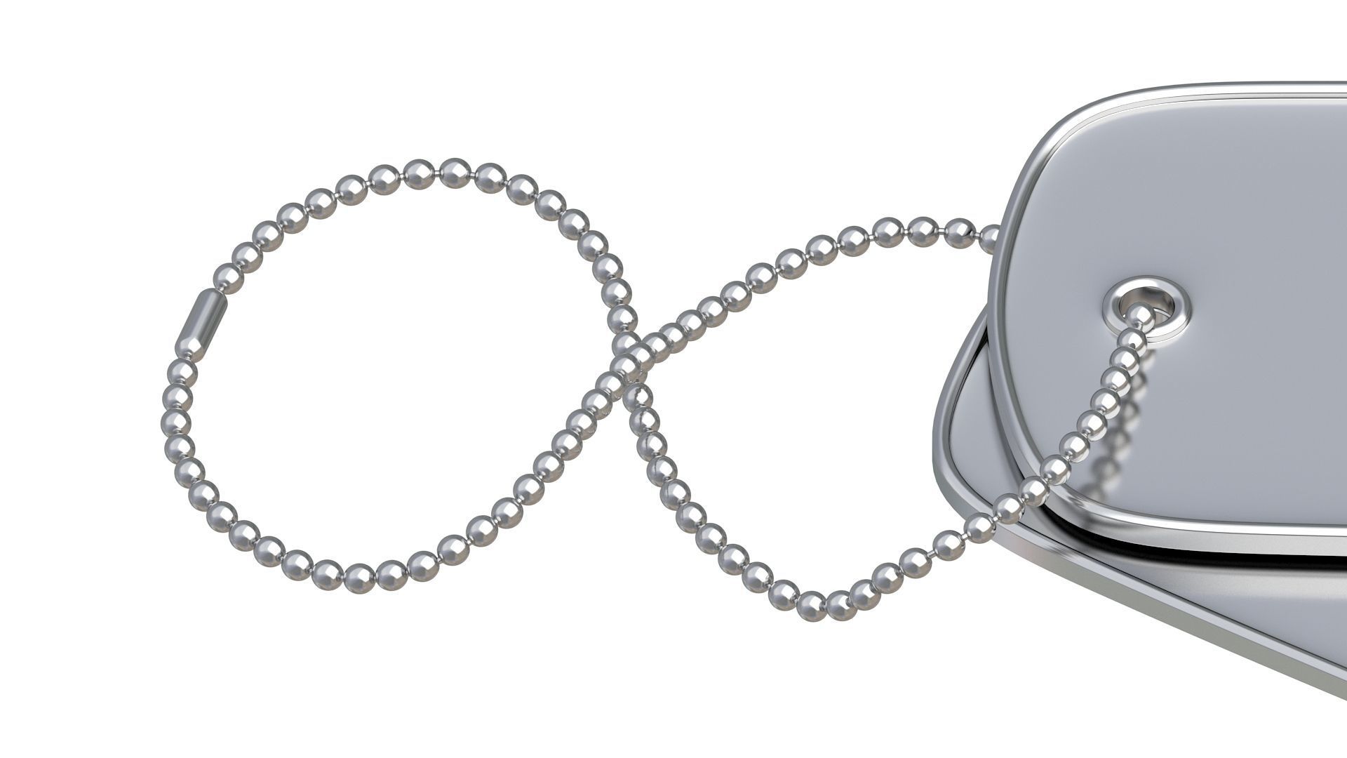 Silver Dog Tags 3D model_5