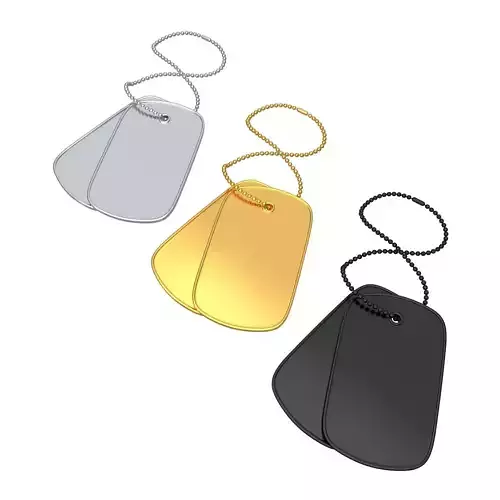 Dog Tags Collection 3D model