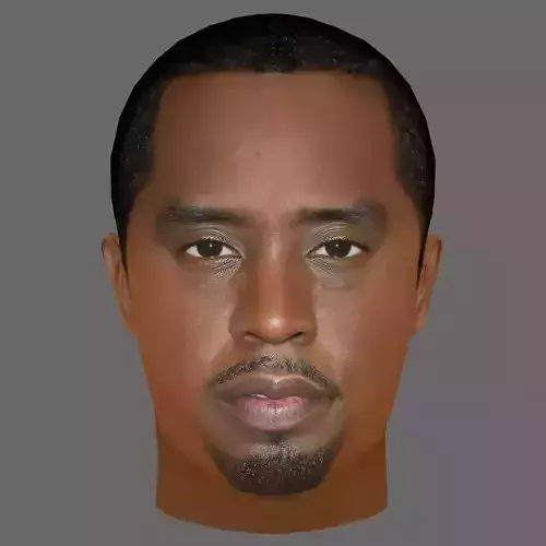 Puff  Diddy Head - Low poly head for game