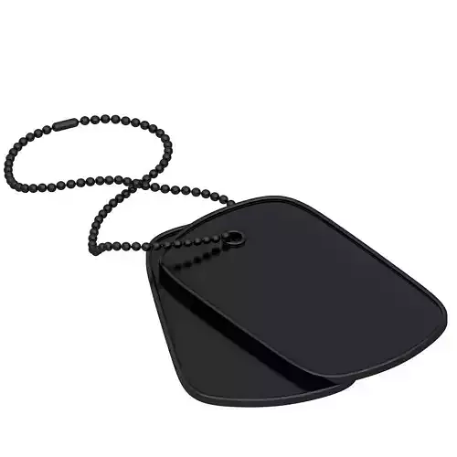 Black Dog Tags 3D model