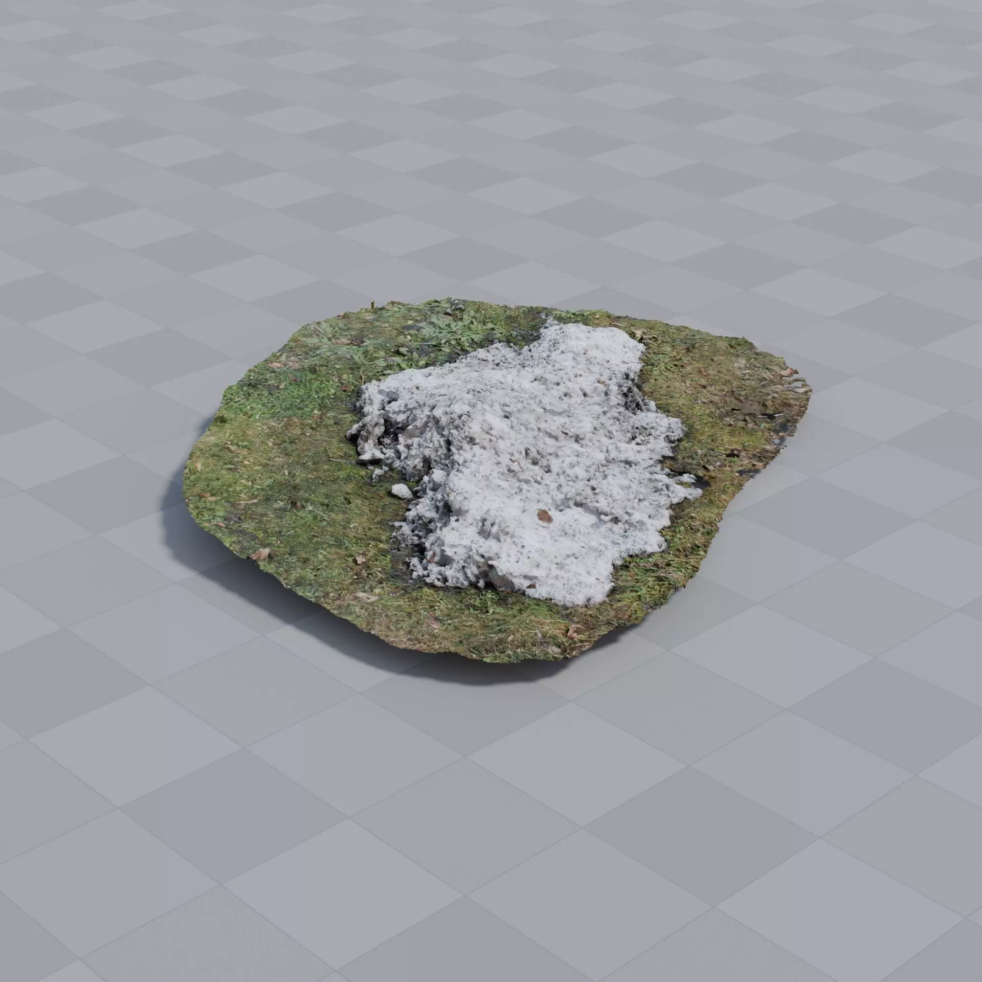 Snow In Grass 3D model_0