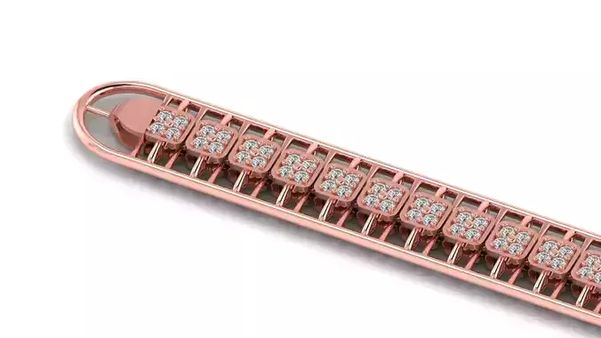 DIAMOND 3D PRINTED BRACELET OR CHAIN  3D print model