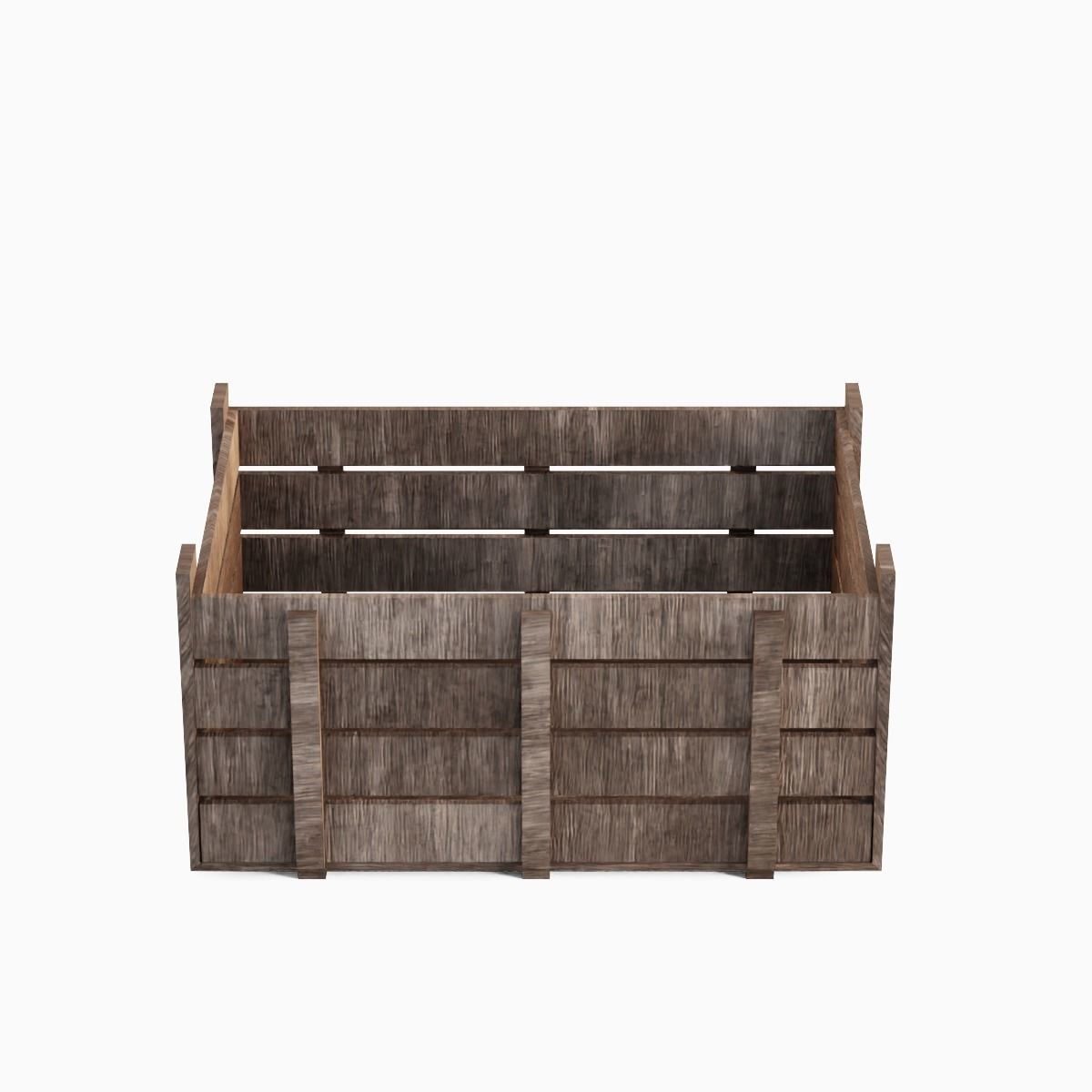 Wooden Crate 02 Low-poly 3D model_4