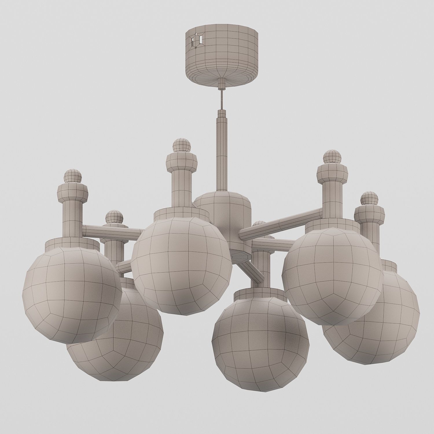 Hanging chandelier LUFTSKIP 3D model_3
