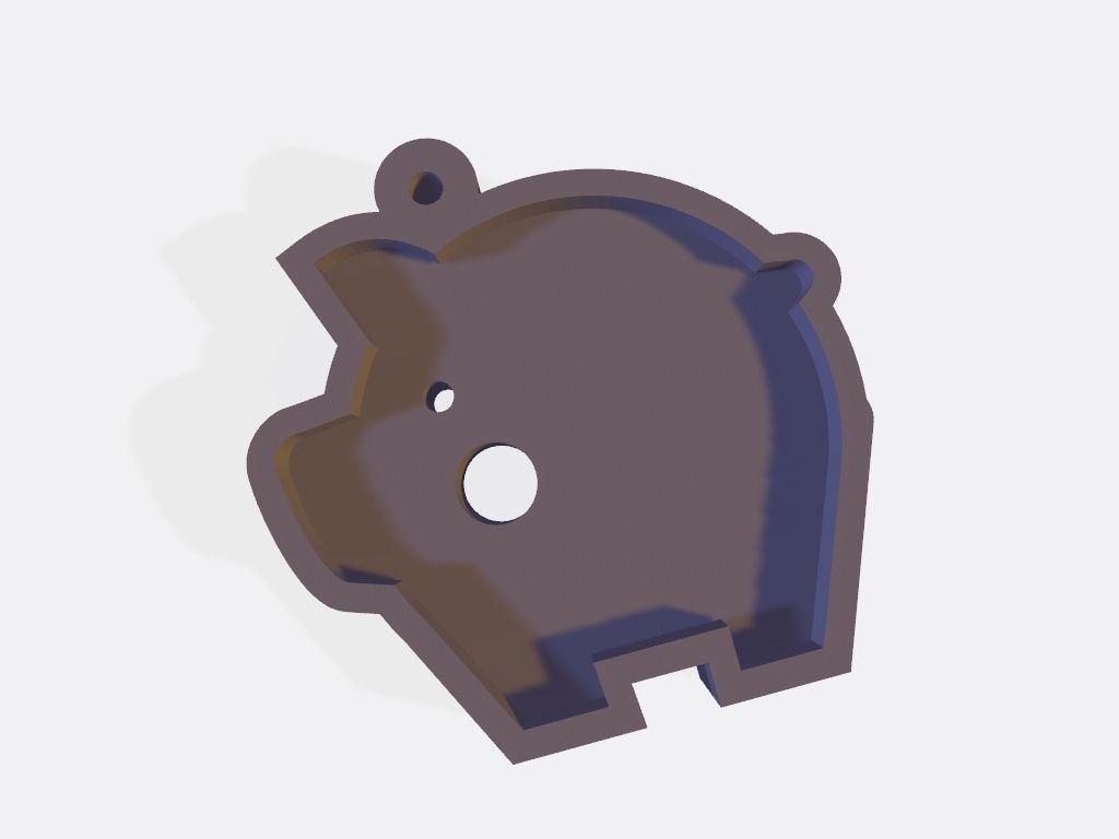 SET 10 KEYCHAINS 3D print models bear horse pig rooster 3D print model_2